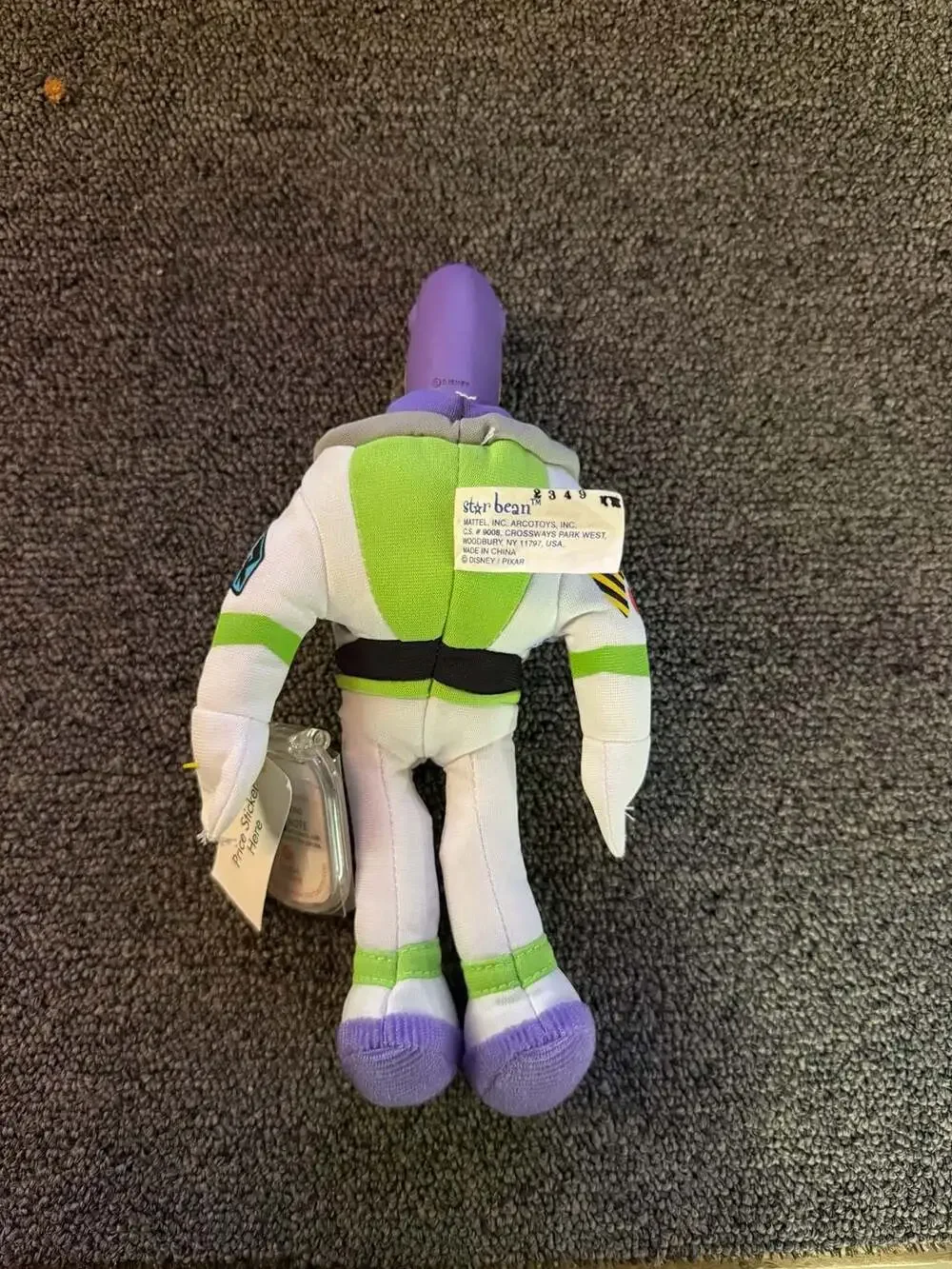 Vintage Mattel Toy Story 2 Buzz Lightyear Star Bean Plush Doll with Tags